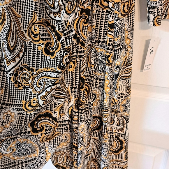 Shelby & Palmer Faux Wrap Pullover Dress - Picture 5 of 10